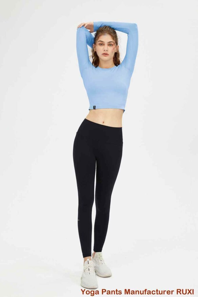 pantalones cortos de yoga negros para mujer RUXI bn3539