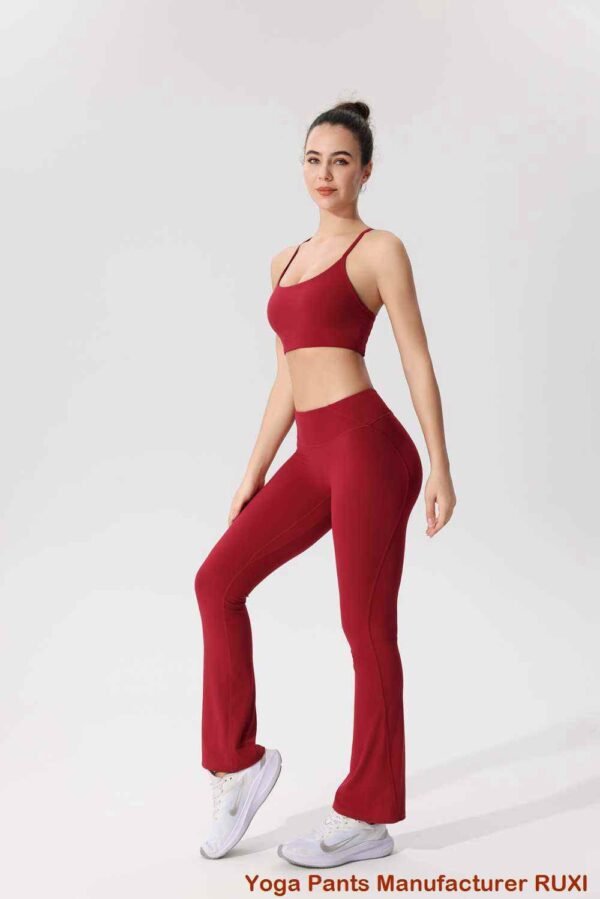Leggings acampanados sin costura delantera RUXI bn261