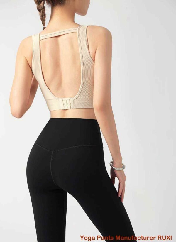 Leggings negros con parte inferior acampanada RUXI bn287