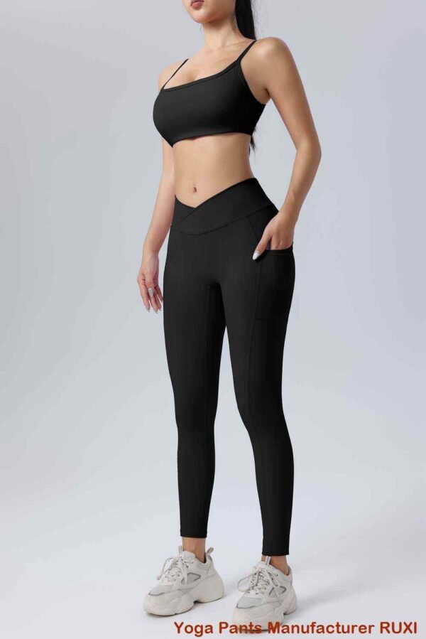 Leggings cruzados con vuelo RUXI bn288