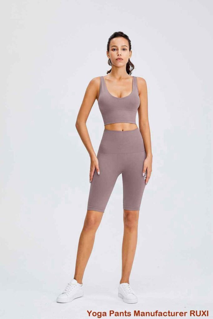 Pantalones cortos de yoga acampanados RUXI bn3425