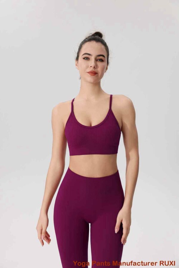 Pantalones de yoga con cintura en V RUXI bn487