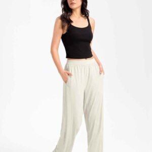 Leggings negros con corte de bota RUXI bn340