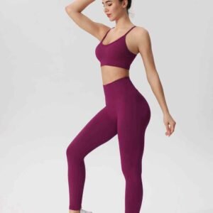 Pantalones de yoga acampanados cruzados RUXI bn927