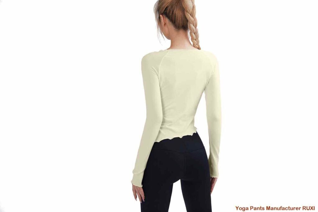 Pantalones de yoga blancos acampanados RUXI bn125