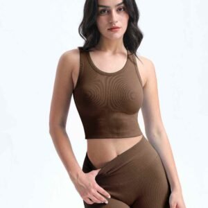 Pantalones de yoga de algodón con corte acampanado RUXI